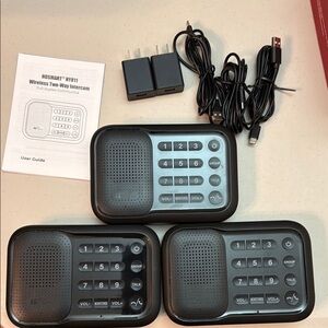 Three Two way intercom wireless full duplex